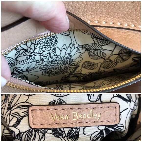 VERA BRADLEY - 🎉HP🎉 Pebbled Leather RFID Convertible Crossbody/Clutch/Pink Blush - Picture 9 of 16